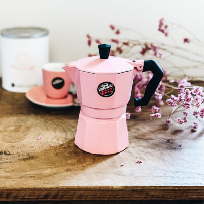 3 Pink Mokas pot - caffevergnano.com